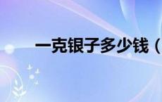 一克银子多少钱（2024年5月16日）