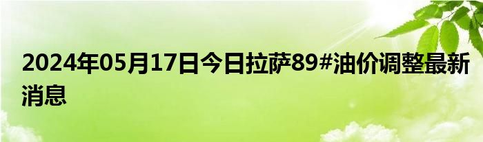 2024年05月17日今日拉萨89#油价调整最新消息