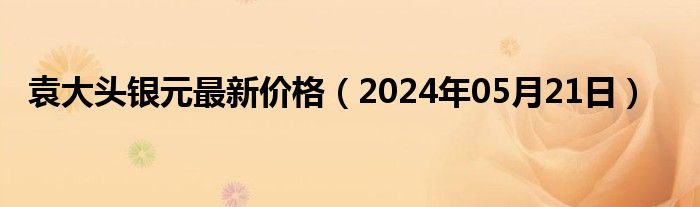 袁大头银元最新价格（2024年05月21日）