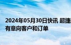 2024年05月30日快讯 超捷股份：公司商业航天火箭业务已有意向客户和订单