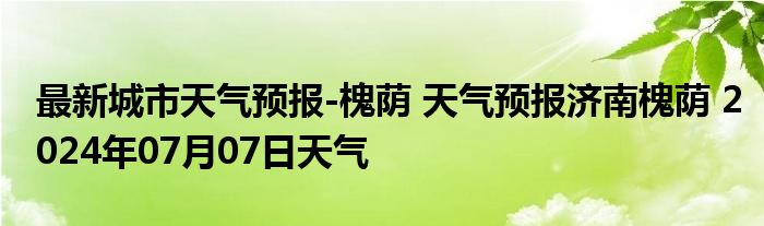 最新城市天气预报-槐荫 天气预报济南槐荫 2024年07月07日天气