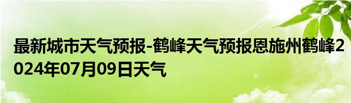 最新城市天气预报-鹤峰天气预报恩施州鹤峰2024年07月09日天气