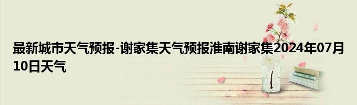 最新城市天气预报-谢家集天气预报淮南谢家集2024年07月10日天气