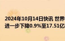 2024年10月14日快讯 世界钢铁协会：今年全球钢铁需求将进一步下降0.9%至17.51亿吨