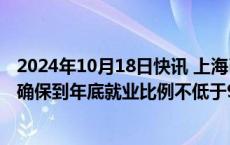 2024年10月18日快讯 上海已建2024届未就业毕业生台账，确保到年底就业比例不低于90%