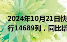 2024年10月21日快讯 1至9月份中欧班列开行14689列，同比增长13%