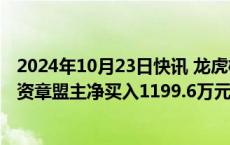 2024年10月23日快讯 龙虎榜丨双成药业今日跌停，知名游资章盟主净买入1199.6万元