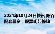 2024年10月24日快讯 阳谷华泰：拟购买波米科技控制权并配套募资，股票明起停牌