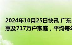 2024年10月25日快讯 广东人行：本次存量房贷利率调整将惠及717万户家庭，平均每年减少利息支出约290亿元