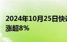 2024年10月25日快讯 北证50指数持续飙涨，涨超8%