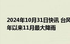 2024年10月31日快讯 台风“康妮”来袭，上海将迎1981年以来11月最大降雨